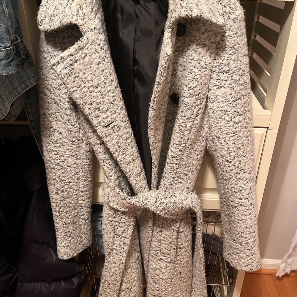 Express Women's Speckled Cream Teddy Jacket